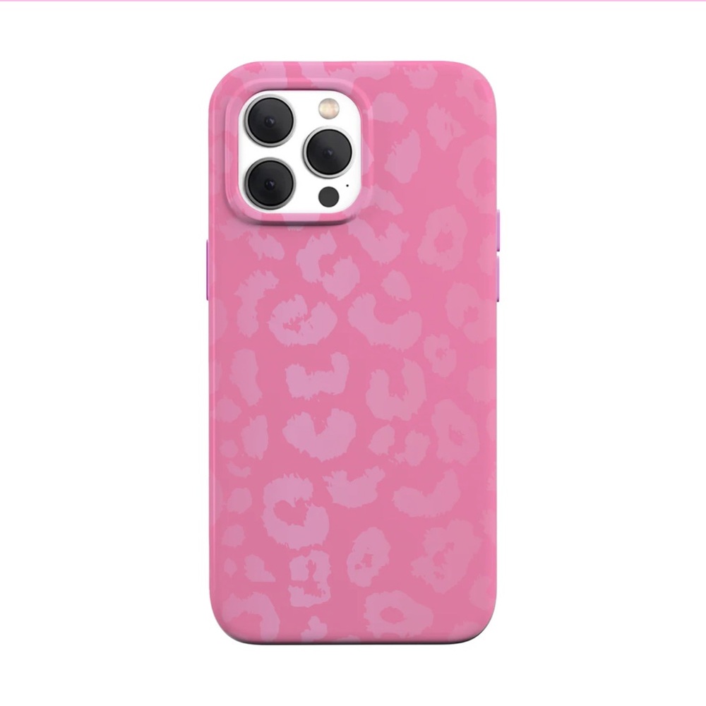 Stardust by Allie Pink Leopard iPhone 15 Pro Max Case & MagSafe Ring